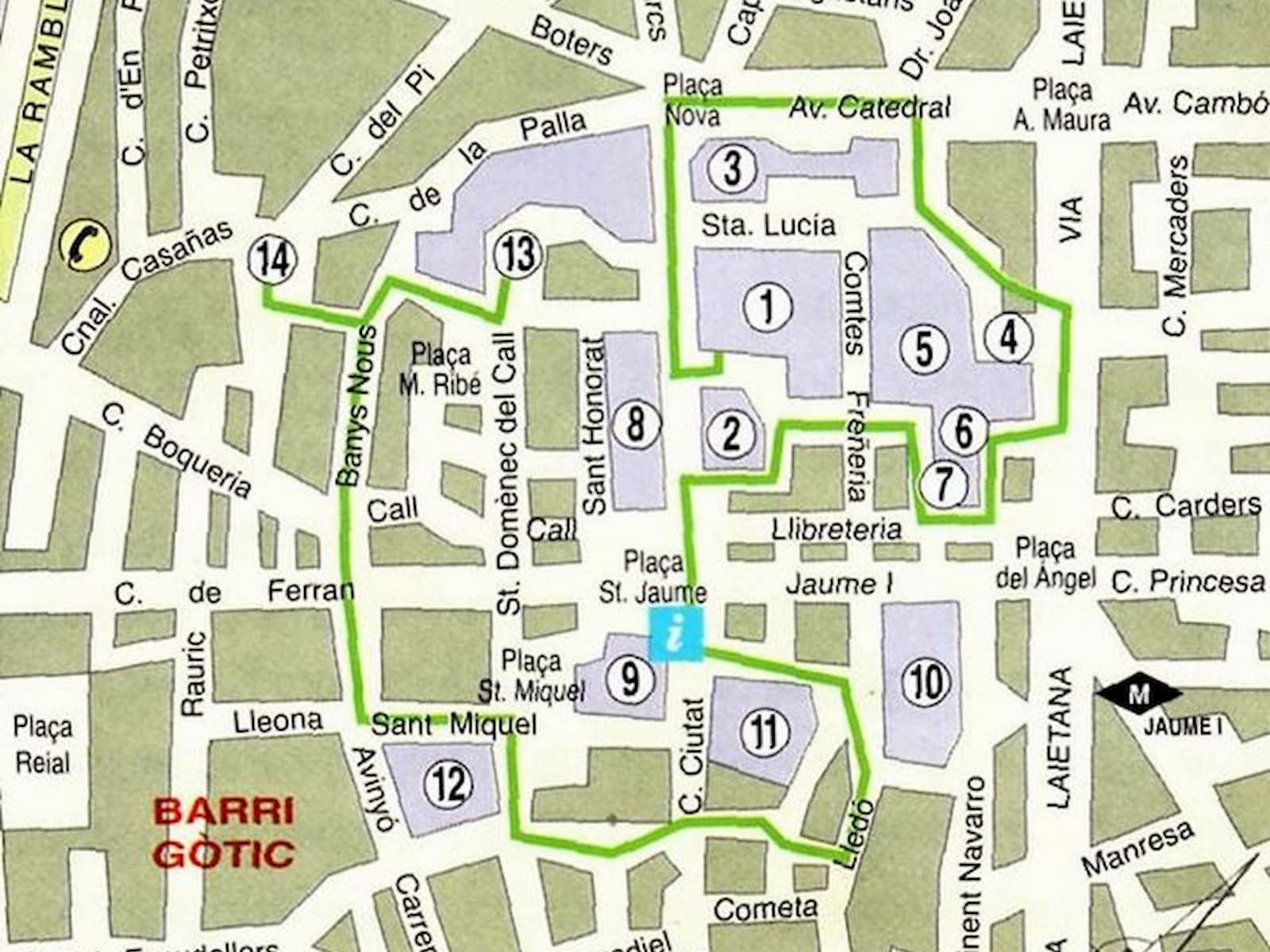 Готический квартал на карте Барселоны – описание, достопримечательности